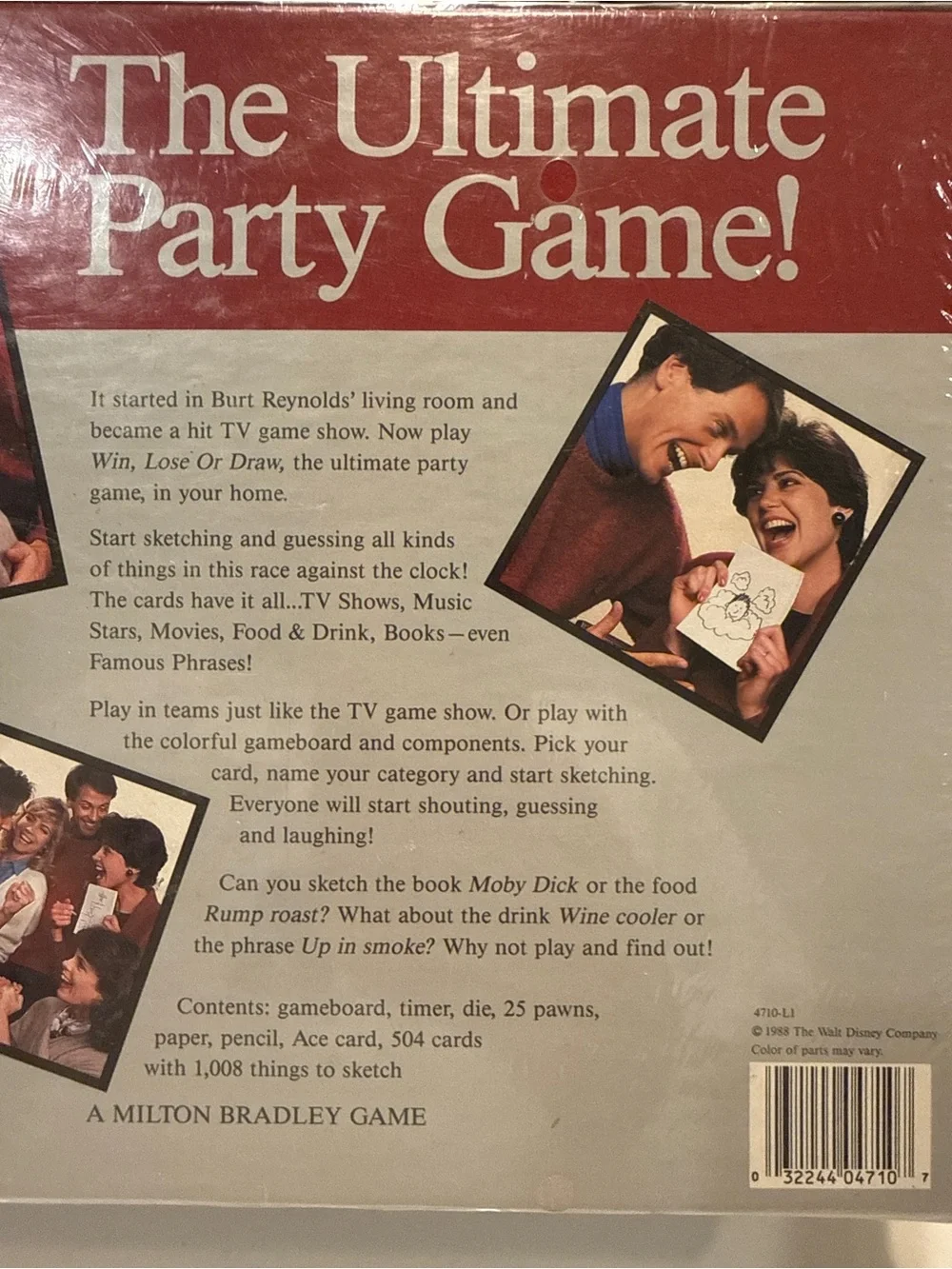 Vintage 1988 Win Lose or Draw Party Edition Board Game Sealed Milton Bradley NEW